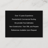 Carte De Visite Forte construction - brun et noir (Dos)