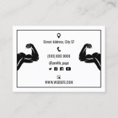 Carte De Visite Forte entraîneur minimaliste (Dos)