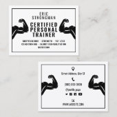 Carte De Visite Forte entraîneur minimaliste (Devant / Derrière)