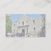 Carte De Visite Forts le Texas d'Alamo San Antonio (Dos)