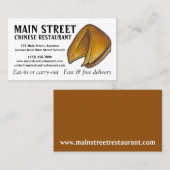 Carte De Visite Fortune Cookie Chinese Restaurant Cuisine Chef Din (Devant / Derrière)