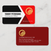 Carte De Visite Forward Moving Arrowhead To Success CEO (Devant / Derrière)