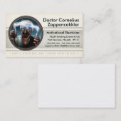 Carte de visite fou de scientifique (Devant / Derrière)