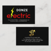 Carte De Visite Foudre sur service électrique (Devant / Derrière)