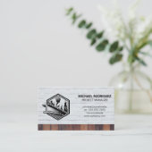 Carte De Visite Fouet de poutre de construction | Bois de brique | (Debout devant)