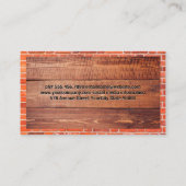 Carte De Visite Four en brique de feu | Bois | Pizza Slices (Dos)