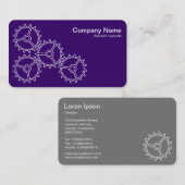 Carte De Visite Four Gears II - Blanc sur violet profond - gris re (Devant / Derrière)