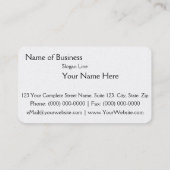 Carte De Visite Fourche, cuillère et couteau (Dos)