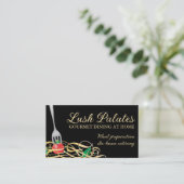 Carte De Visite fourche de tomate collé spaghetti traiteur b, Lush (Debout devant)