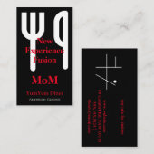 Carte De Visite Fourche et couteau (Devant / Derrière)