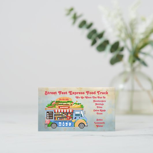 Carte de visite fourgonnette/camion (Debout devant)