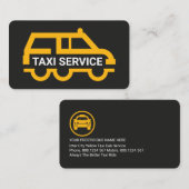 Carte De Visite Fourgonnette de taxi jaune simple (Devant / Derrière)