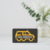 Carte De Visite Fourgonnette de taxi jaune simple (Debout devant)