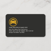 Carte De Visite Fourgonnette de taxi jaune simple (Dos)