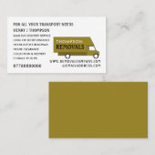 Carte De Visite Fourgonnette d'enlèvement d'or, société d'enlèveme (Devant / Derrière)