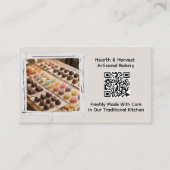 Carte De Visite Fournil de bonbons avec image et code QR (Devant)
