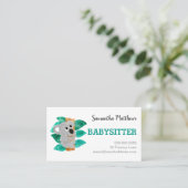 Carte De Visite Fournisseur de Childcare de babysitter de koala (Debout devant)