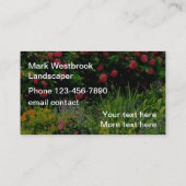 Carte De Visite Fournisseur de services professionnels de paysage (Dos)