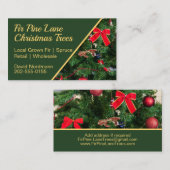 Carte De Visite Fournisseur d'éleveur d'arbres de Noël (Devant / Derrière)