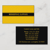 CARTE DE VISITE FOURNITURES D'ABEILLES DE HONEY BEE (Devant / Derrière)