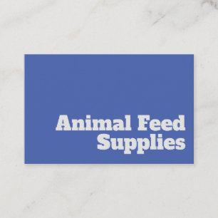 Carte De Visite Fournitures d'alimentation animale Gras et Clear D