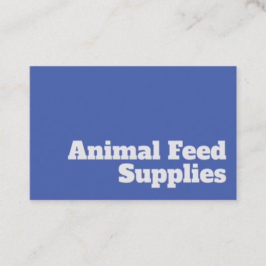 Carte De Visite Fournitures d'alimentation animale Gras et Clear D (Devant)
