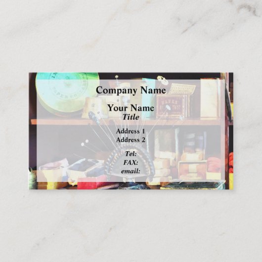 Carte De Visite Fournitures de couture dans le magasin général (Devant)