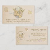 Carte De Visite Fournitures de fête d'anniversaire Balloon Or Beig (Devant / Derrière)