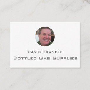 Carte De Visite Fournitures de gaz en bouteille avec photo du déte