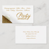 Carte De Visite Fournitures de la vaisselle de la vaisselle de bal (Devant / Derrière)