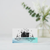 Carte De Visite Fournitures de nettoyage | Bulles de savon (Debout devant)