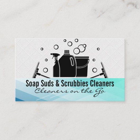 Carte De Visite Fournitures de nettoyage | Bulles de savon (Devant)