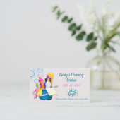 Carte De Visite Fournitures de nettoyage Conception Service de net (Debout devant)