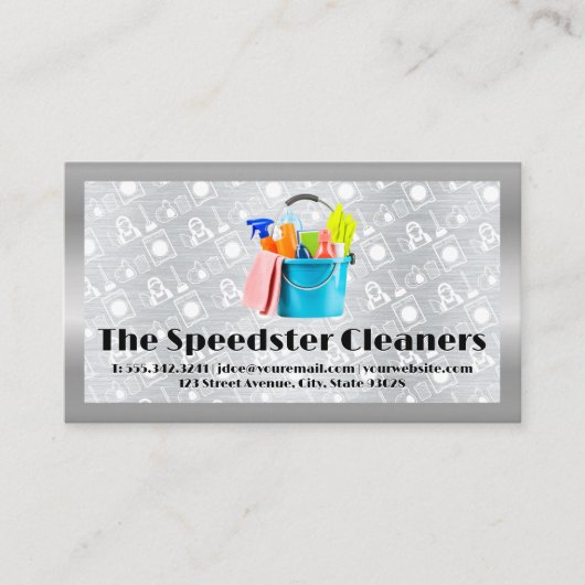 Carte De Visite Fournitures de nettoyage dans le regroupement | Mo (Devant)