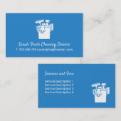 Carte De Visite Fournitures De Nettoyage Dans Le Service De Nettoy (Devant / Derrière)