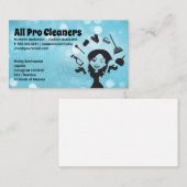 Carte De Visite Fournitures de nettoyage de jonglage ménagé (Devant / Derrière)