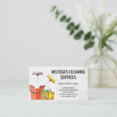 Carte De Visite Fournitures de nettoyage | Maid (Debout devant)