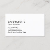 Carte De Visite Fournitures de nettoyage professionnelles Entretie (Dos)