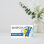 Carte De Visite Fournitures de nettoyage professionnelles Entretie (Debout devant)