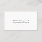 Carte De Visite Fournitures de nettoyage | Sanitifiant | Janvier | (Dos)