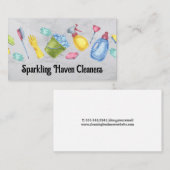 Carte De Visite Fournitures de nettoyage | Sanitifiant | Janvier | (Devant / Derrière)