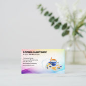 Carte De Visite Fournitures de nettoyage | Services de tenue de ma (Debout devant)