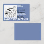 Carte De Visite Fournitures de pelouse caricature (Devant / Derrière)