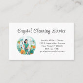 Carte De Visite Fournitures de service de ménage de maison mignonn (Devant)