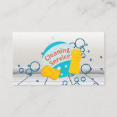 Carte De Visite Fournitures de service de nettoyage | Bulle de sav (Dos)