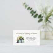 Carte De Visite Fournitures de service de nettoyage de maisons nat (Debout devant)