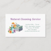 Carte De Visite Fournitures de service de nettoyage de maisons nat (Devant)