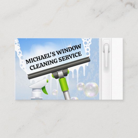 Carte De Visite Fournitures de service de nettoyage | Squeegee | M (Devant)