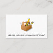 Carte De Visite Fournitures d'outils de construction | Boîte à out (Dos)