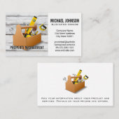 Carte De Visite Fournitures d'outils de construction | Boîte à out (Devant / Derrière)